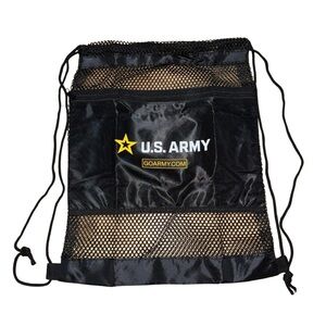 U.S. Army Black Backpack with Drawstring Closure NWOT